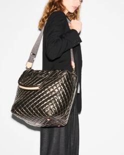 Moondust Metallic Lacquer Medium Metro Tote Deluxe -Best Bags Store 1260X1957 A11