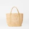 Raffia/Camel Small Raffia Tote
