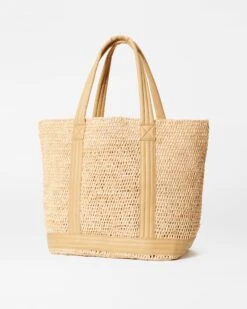 Raffia/Camel Large Raffia Tote -Best Bags Store 1472N1914 A2