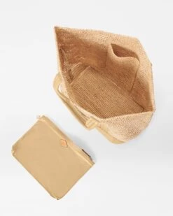 Raffia/Camel Large Raffia Tote -Best Bags Store 1472N1914 A3