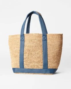 Raffia With Denim Large Raffia Tote 7 Raffia With Denim Large Raffia Tote -Best Bags Store 1472N1931 A2