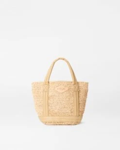 Raffia/Camel Mini Raffia Tote