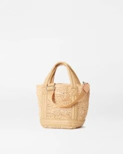 Raffia/Camel Mini Raffia Tote -Best Bags Store 1473N1914 A2
