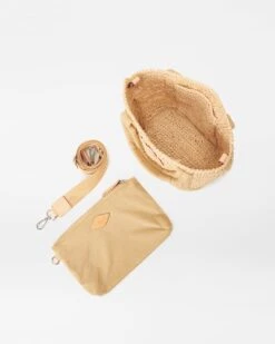 Raffia/Camel Mini Raffia Tote -Best Bags Store 1473N1914 A3