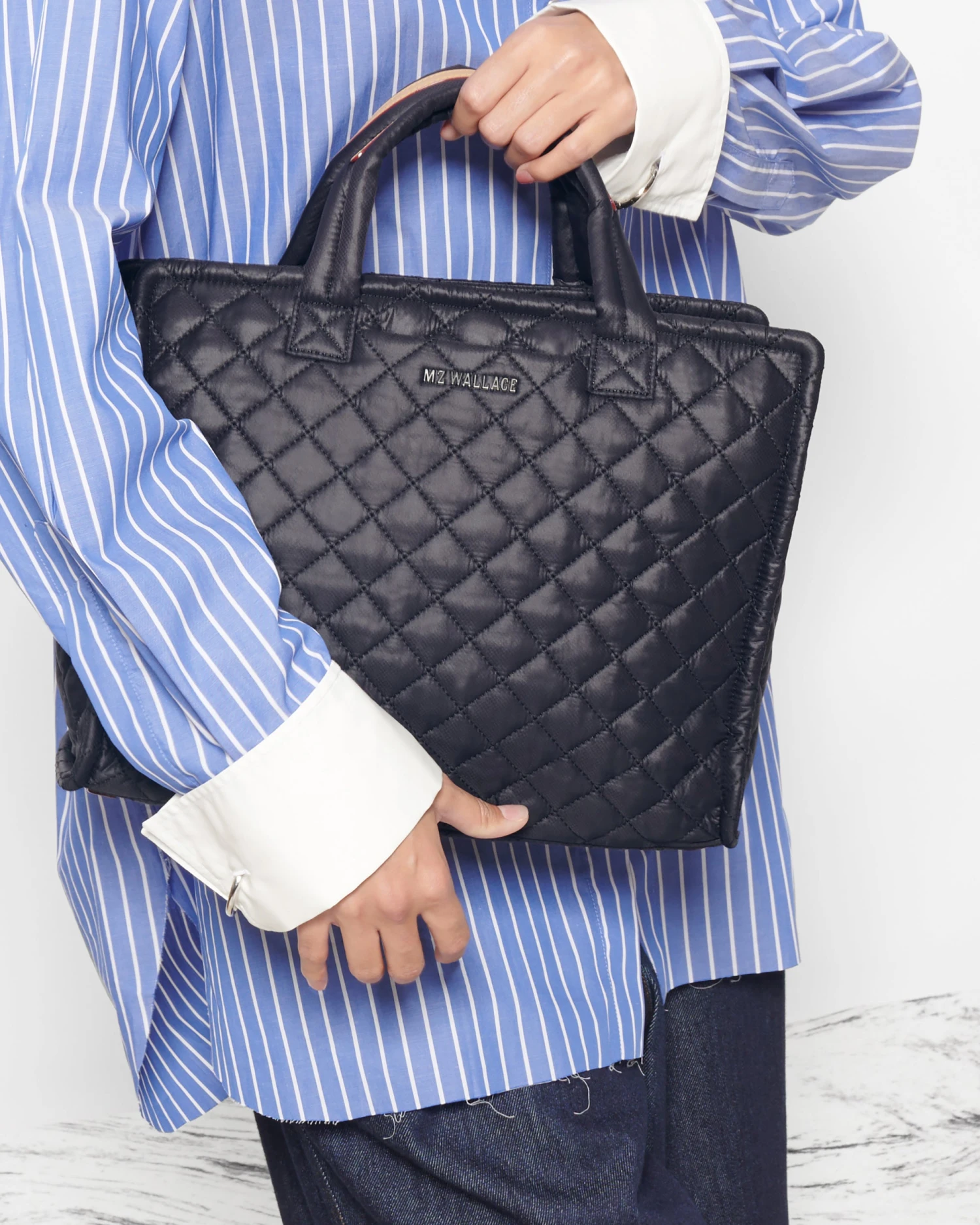 Black Medium Metro Box Tote 2 Black Medium Metro Box Tote - Image 2