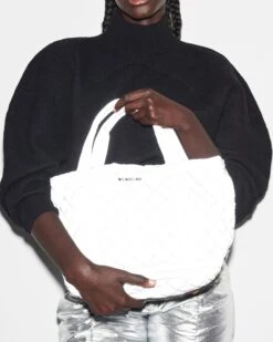 Silver Reflective Small Empire Tote -Best Bags Store 1512N1970 A12