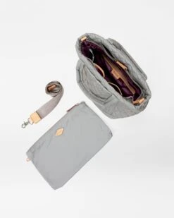 Silver Reflective Small Empire Tote -Best Bags Store 1512N1970 A4