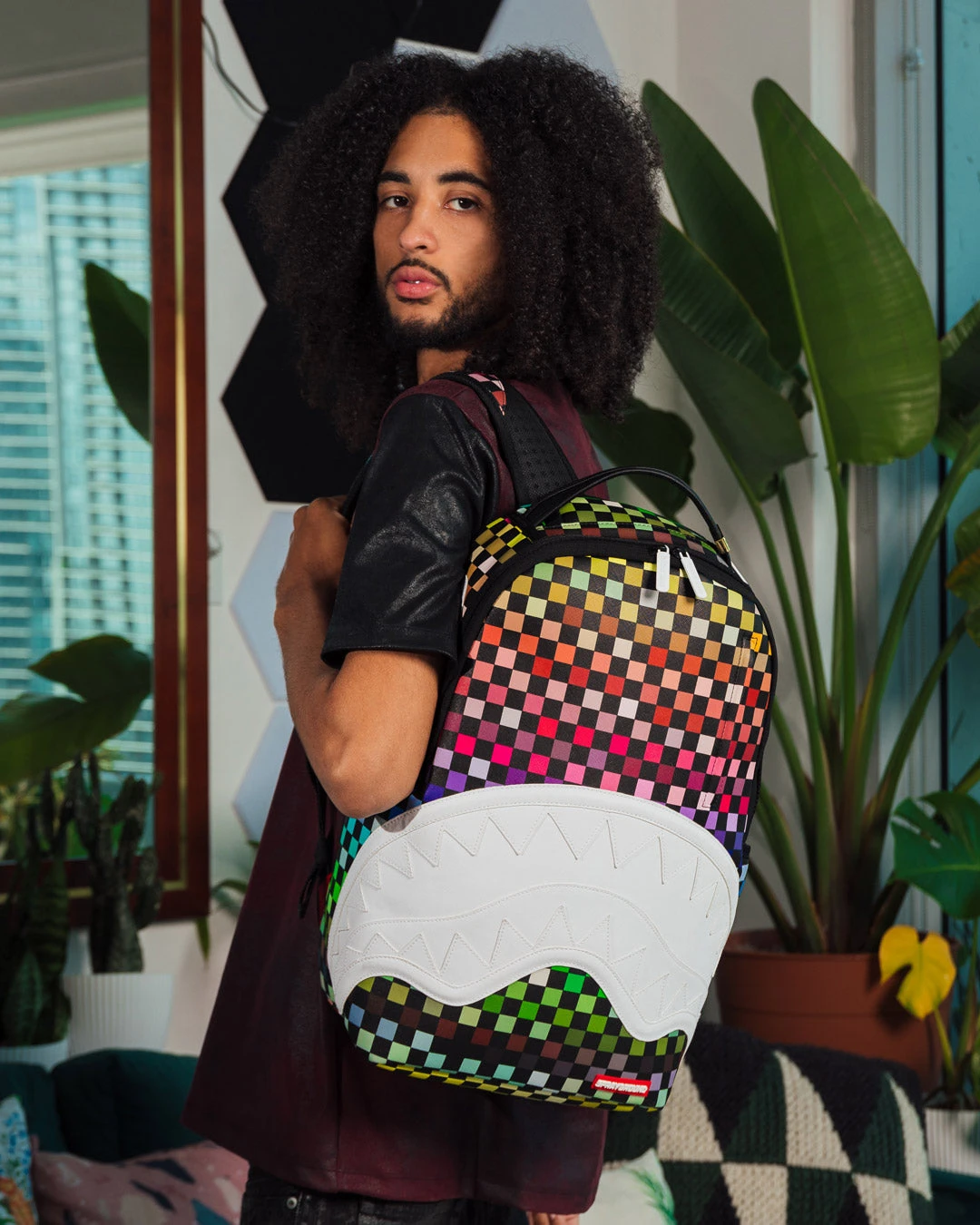 SPRAYGROUND SHARKS IN PARIS THE GRID BACKPACK (DLXV) 2 SPRAYGROUND SHARKS IN PARIS THE GRID BACKPACK (DLXV) - Image 2