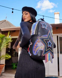 SPRAYGROUND STAR RACER A.I.7 SANDFLOWER COLLAB BEADED BACKPACK -Best Bags Store B5186 6 1