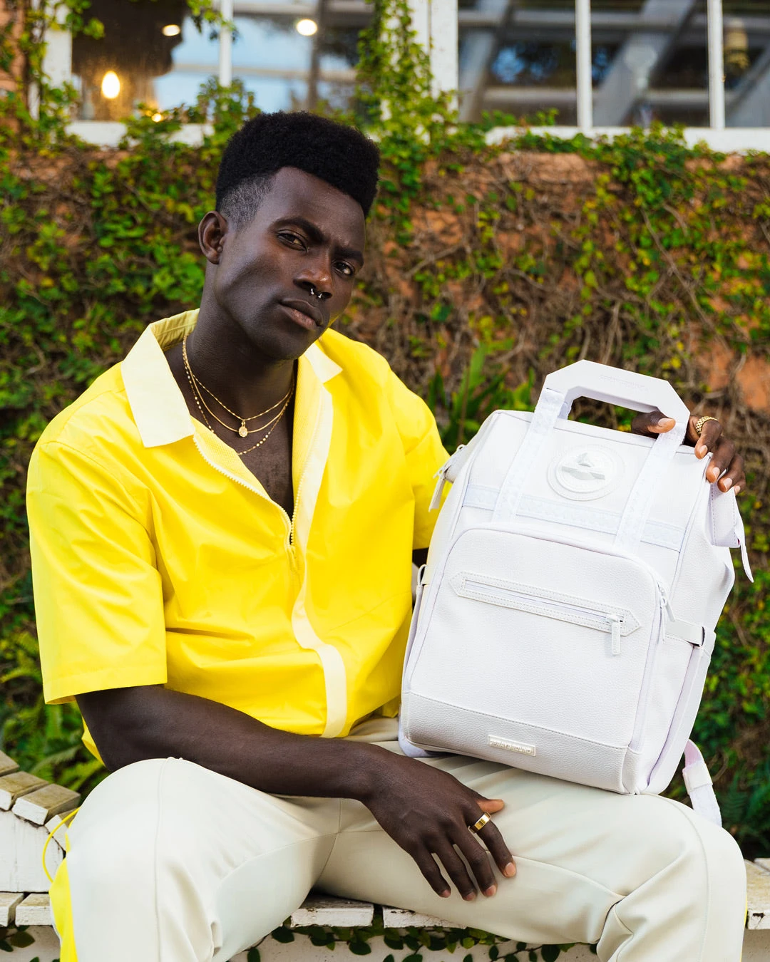 SPRAYGROUND HEAVY METAL SHARK WHITE OUT BIZ TOP OPENER BACKPACK 2 SPRAYGROUND HEAVY METAL SHARK WHITE OUT BIZ TOP OPENER BACKPACK - Image 2