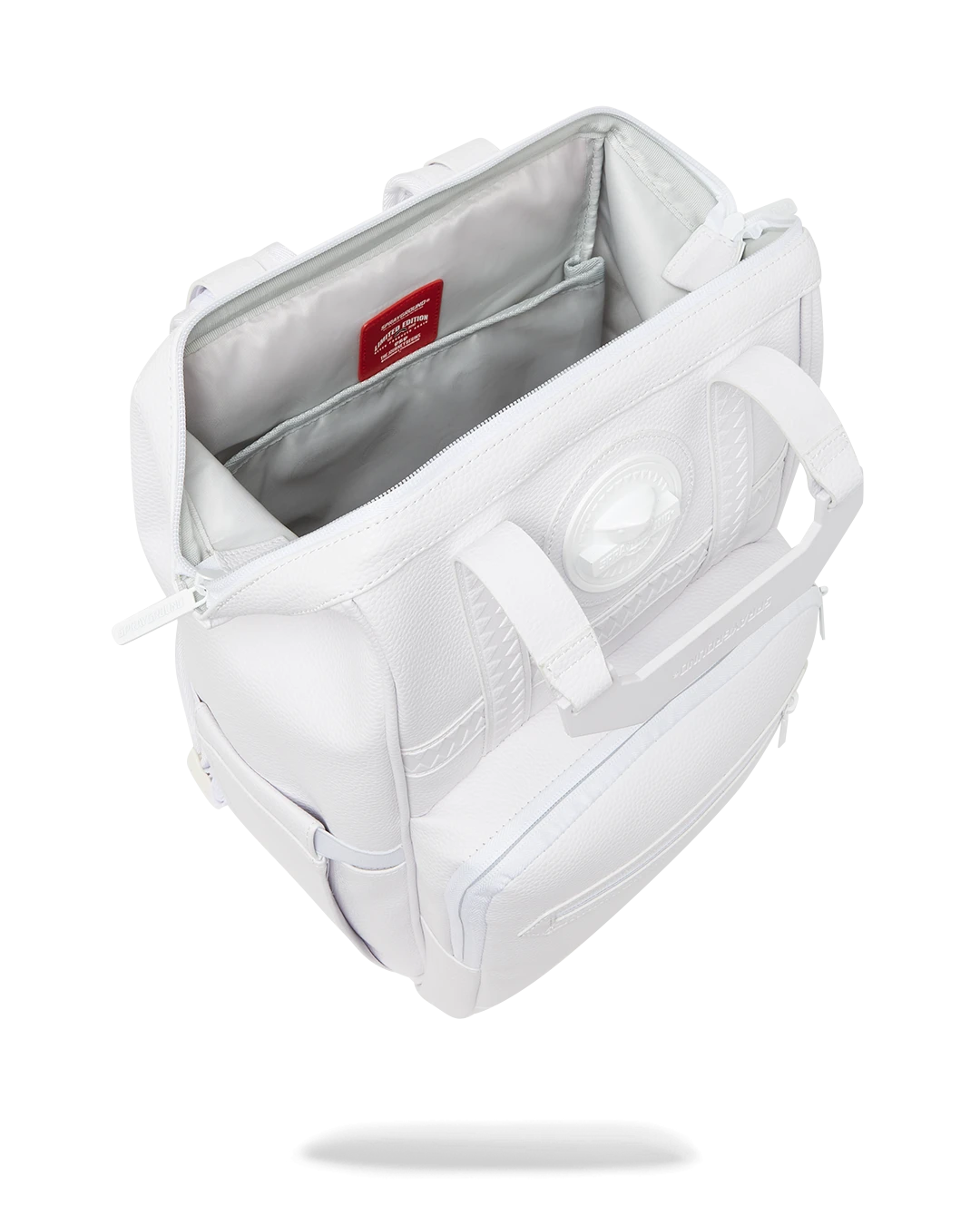 SPRAYGROUND HEAVY METAL SHARK WHITE OUT BIZ TOP OPENER BACKPACK 10 SPRAYGROUND HEAVY METAL SHARK WHITE OUT BIZ TOP OPENER BACKPACK - Image 10