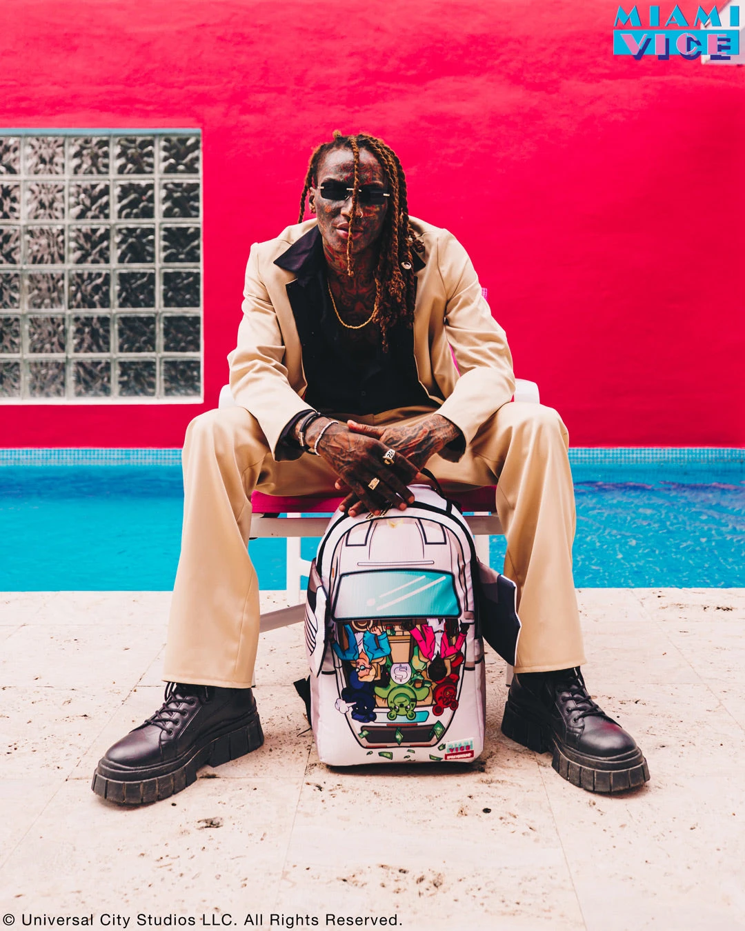 SPRAYGROUND MIAMI VICE WINGS UP BACKPACK (DLXV) 2 SPRAYGROUND MIAMI VICE WINGS UP BACKPACK (DLXV) - Image 2