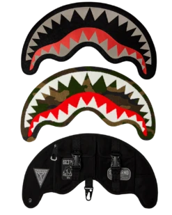 SPRAYGROUND VELCRO SHARK - 3 INTERCHANGEABLE SHARKS BACKPACK (DLXV) -Best Bags Store B5725 10